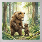 Mother Bear and Cub Nursery ポスター (正面)