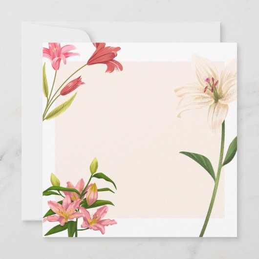  Mother Birthday card with flower カード (裏面)