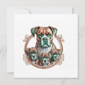 Mother Boxer And Her 3 Pups 招待状 (裏面)