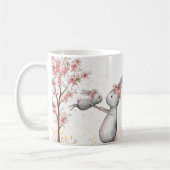 Mother Bunny Love Mug | かわいいKind Onesスタイル コーヒーマグカップ (左)
