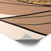 Mother & Child Afro Line Art Print ポスター (角)