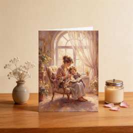Mother & Child Elegant Mother's Day Card カード