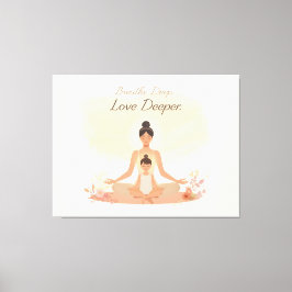 Mother & Child Meditation Serenity Art キャンバスプリント