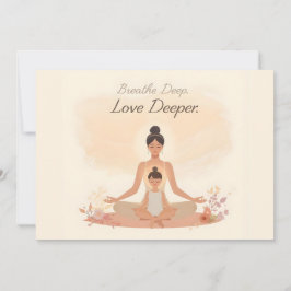Mother & Child Meditation Serenity Art シーズンカード