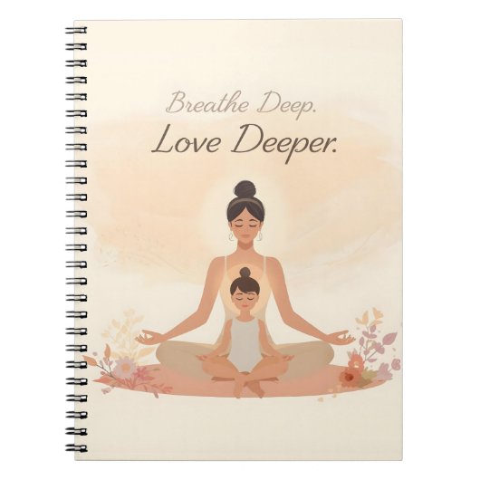 Mother & Child Meditation Serenity Art ノートブック (正面)
