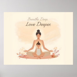 Mother & Child Meditation Serenity Art ポスター