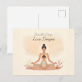 Mother & Child Meditation Serenity Art ポストカード (正面/裏面)
