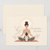 Mother Child Yoga Meditation Art シーズンカード (正面/裏面)