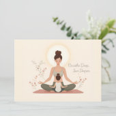 Mother Child Yoga Meditation Art シーズンカード (スタンド正面)