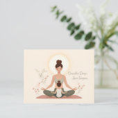 Mother Child Yoga Meditation Art ポストカード (スタンド正面)