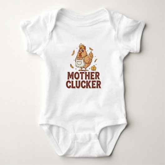 Mother Clucker ベビーボディスーツ (正面)