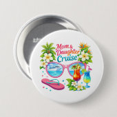 Mother Daughter Cruise Tropical Vacation 缶バッジ (正面&裏面)