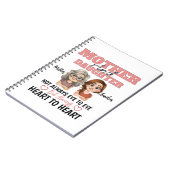 Mother Daughter Hearts Together Across Distance ノートブック (左側)