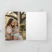 Mother daughter love photo mothers day family gift カード (内部)