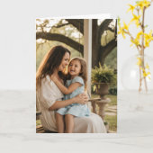 Mother daughter love photo mothers day family gift カード (黄色い花)