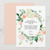 mother day cards floral elegant (正面/裏面)