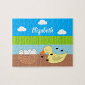 Mother Duck Singing to her Eggs: ジグソーパズル (横)