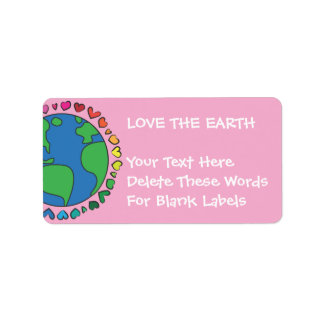 Mother Earth Day Save The Planet Rainbow Heart ラベル