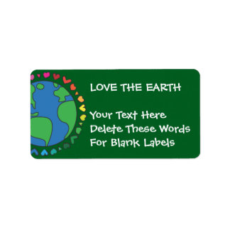 Mother Earth Day Save The Planet Rainbow Hearts ラベル