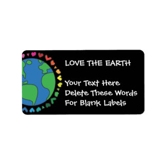 Mother Earth Day Save The Planet Rainbow Hearts ラベル