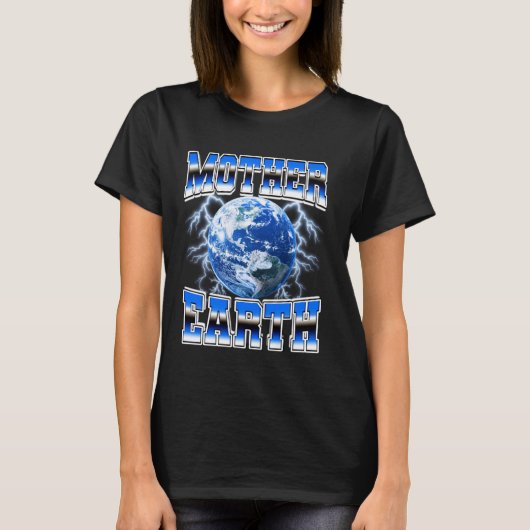 Mother Earth Earth Day Environmental 90sブートレグS Tシャツ (正面)