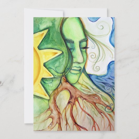 Mother Earth Gaia Goddess  招待状 (正面)