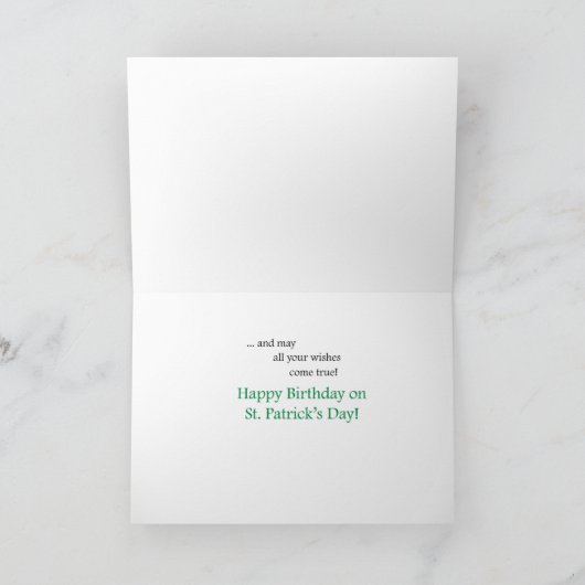 Mother & Father-in-Law St. Patrick's Day Clovers カード (内部)