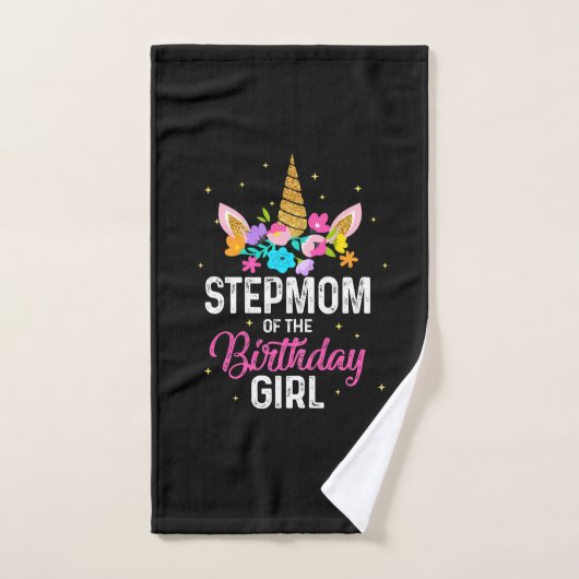 Mother Gift | Stepmom Of The Birthday Girl ハンドタオル (ハンドタオル)