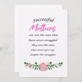 Mother Gift Successful Mothers Are Not The Ones サンキューカード (正面/裏面)
