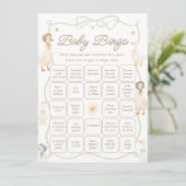 Mother Goose Baby Shower Find the Guest Bingo Game 招待状 (スタンド正面)