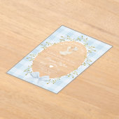 Mother Goose Silly Baby Shower Blue Gingham アクリル招待状 (レイダウン)