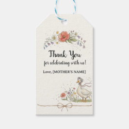 Mother Goose Wildflower Baby Shower Thank You Tag ギフトタグ
