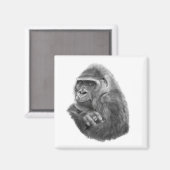 Mother gorilla Magnet 母ゴリラのマグネッド マグネット (正面/裏面)