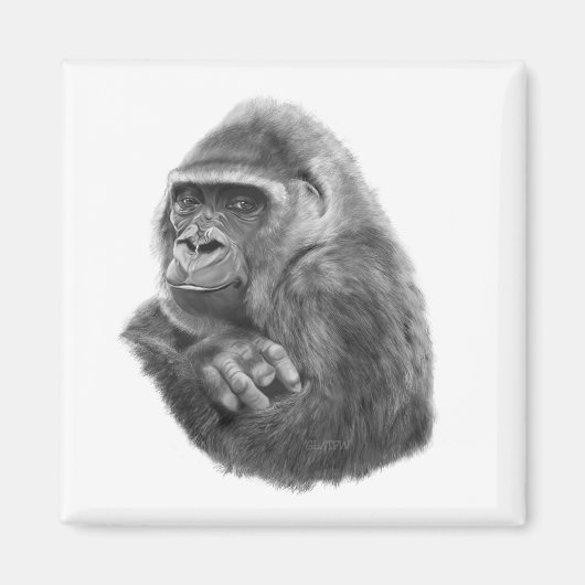 Mother gorilla Magnet 母ゴリラのマグネッド マグネット (正面)