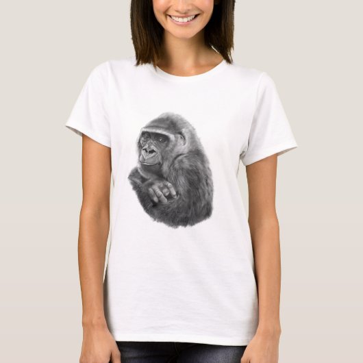Mother gorilla T-shirt 母ゴリラのTシャツ Tシャツ (正面)