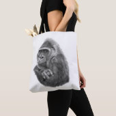 Mother gorilla tote bag 母ゴリラのトートバッグ トートバッグ (クローズアップ)