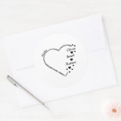 Mother heart ccustomize name ラウンドシール (封筒)