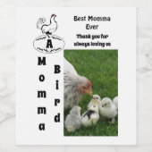 Mother Hen 最高のママEver写真名 ワインラベル (シングルラベル)