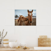 Mother Horse and Foal ポスター (キッチン)