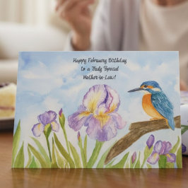Mother-in-Law Happy February Birthday Kingfisher カード