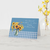 Mother in Law Mother's Day Sunflowers in Mason Jar カード (黄色い花)
