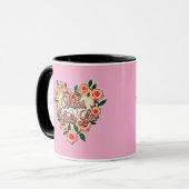 Mother Infinite Love – Floral Typography マグカップ (正面左)