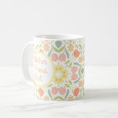 Mother Knows Best Floral Mother's day Gift Mug コーヒーマグカップ (正面左)