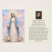 Mother Mary Funeral Prayer Memorare (正面&裏面)