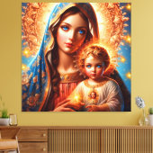 Mother Mary & Jesus Canvas Print Picture キャンバスプリント (インサイチュ (リビング))