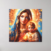 Mother Mary & Jesus Canvas Print Picture キャンバスプリント (正面)