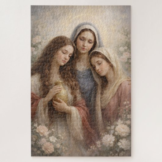 Mother Mary, Mary Magdalene, Mary of Bethany Faith ジグソーパズル (縦)