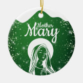 Mother Mary Matthew 1:18 Holy Ghost Passage  ⛪️ 🎄 セラミックオーナメント (正面)