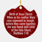 Mother Mary Matthew 1:18 Holy Ghost Passage ⛪️ 🎄 セラミックオーナメント (裏面)