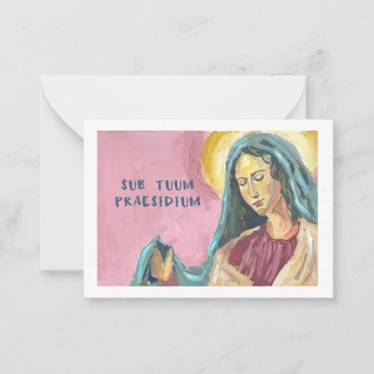 Mother Mary prayer card ノートカード (正面)